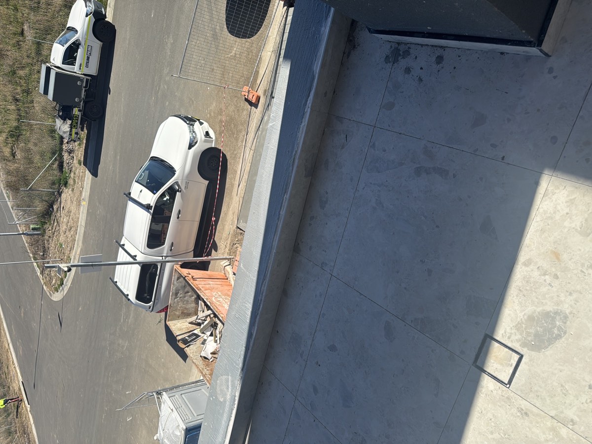 Overflow missing to a balcony, recorded during a waterproofing inspection in Box Hill