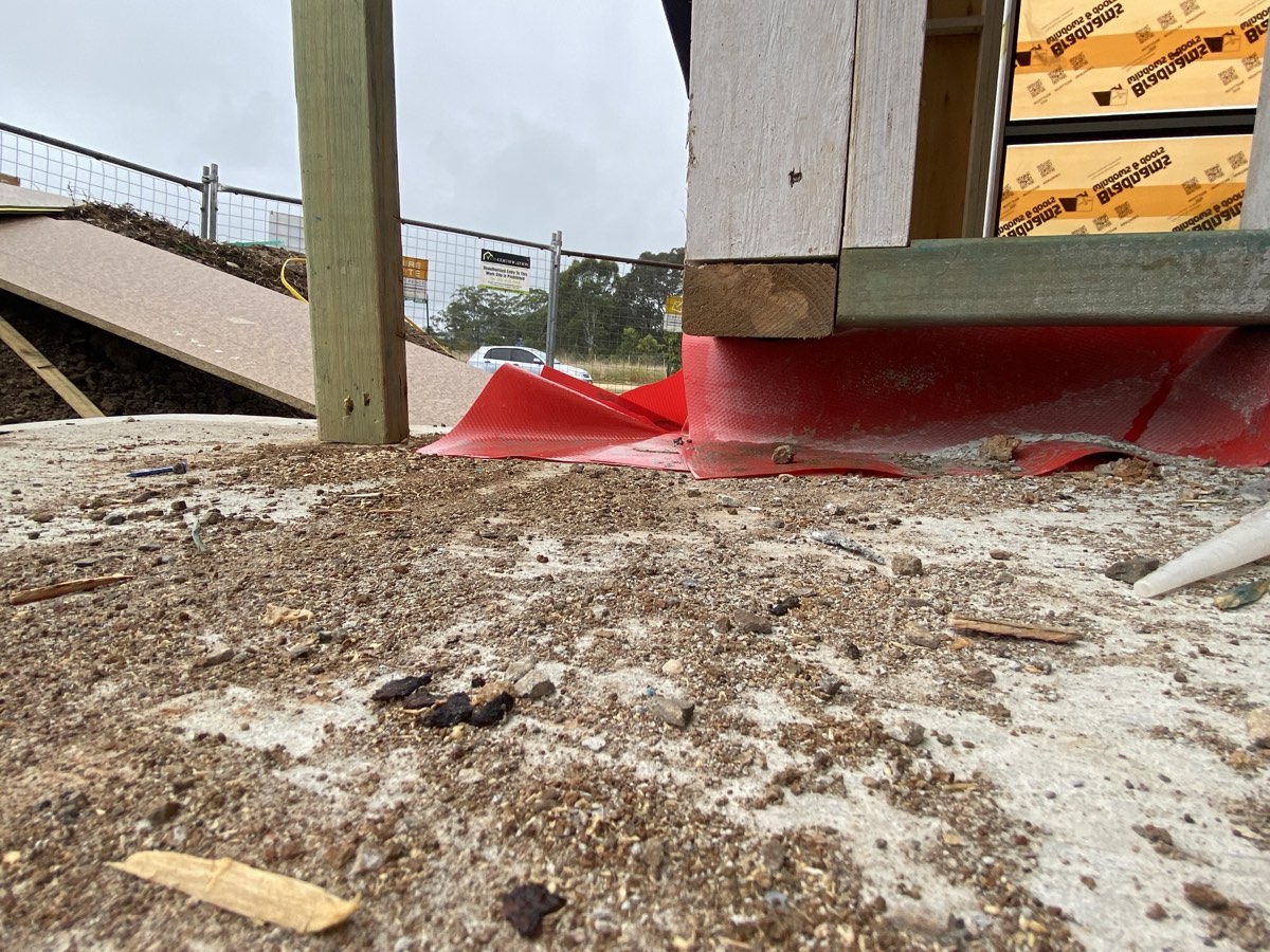 Support under plate required, recorded during a frame inspection in Box Hill