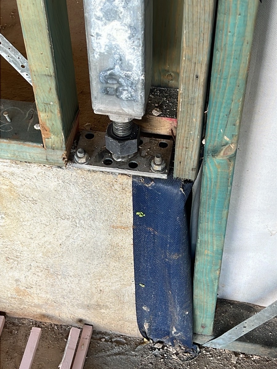 Tension at a steel column, recorded during a frame inspection in Box Hill